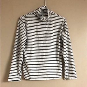 Forever 21 Long Sleeve Striped Turtleneck Shirt